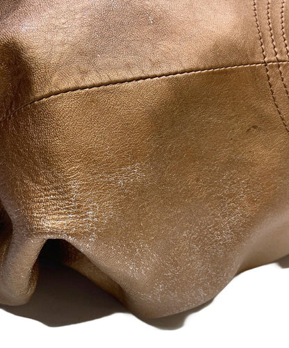 LOEWE Hand Bag Tote Purse Aire Anagram Bronze Authentic