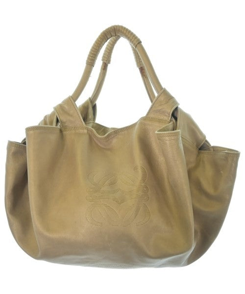 LOEWE Hand Bag Tote Purse Aire Anagram Gold Authentic
