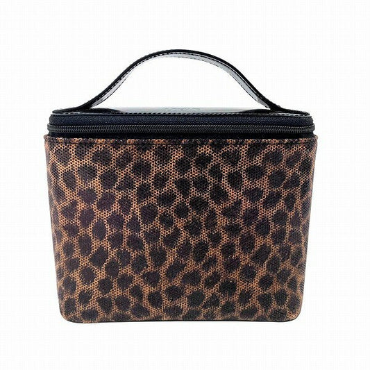 LOEWE Vanity Hand Bag Tote Purse Leopard Authentic