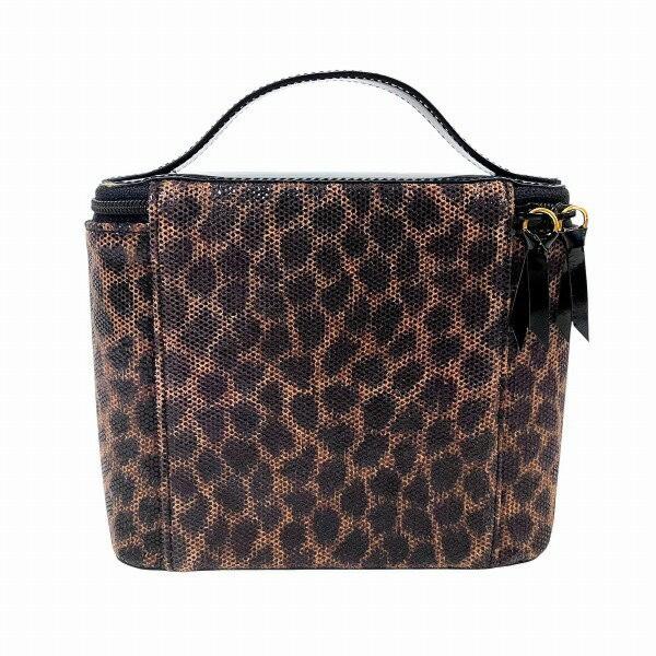LOEWE Vanity Hand Bag Tote Purse Leopard Authentic
