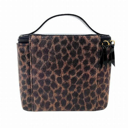 LOEWE Vanity Hand Bag Tote Purse Leopard Authentic