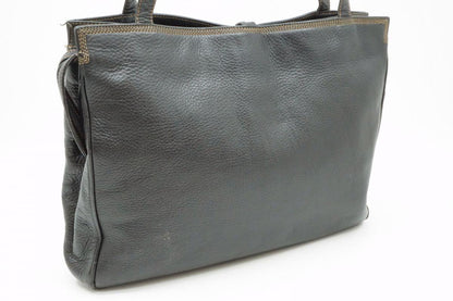LOEWE Hand Shoulder Bag Tote Purse Leather Black Authentic