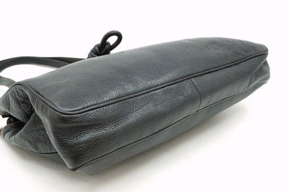LOEWE Hand Shoulder Bag Tote Purse Leather Black Authentic