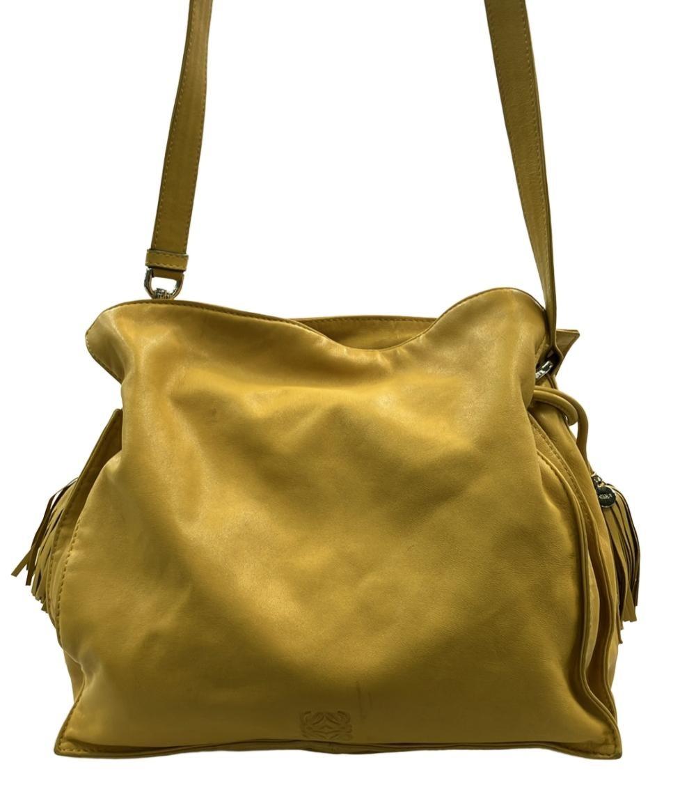 LOEWE Shoulder Bag Purse Yellow Authentic