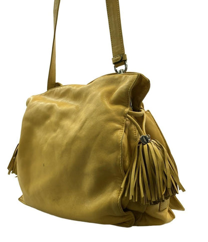 LOEWE Shoulder Bag Purse Yellow Authentic