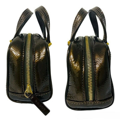 LOEWE Mini Hand Shoulder Bag Tote Purse Anagram Brown Authentic