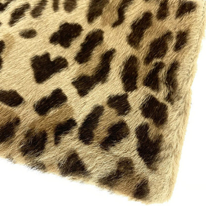 LOEWE Mini Hand Bag Tote Purse Leopard Beige Authentic