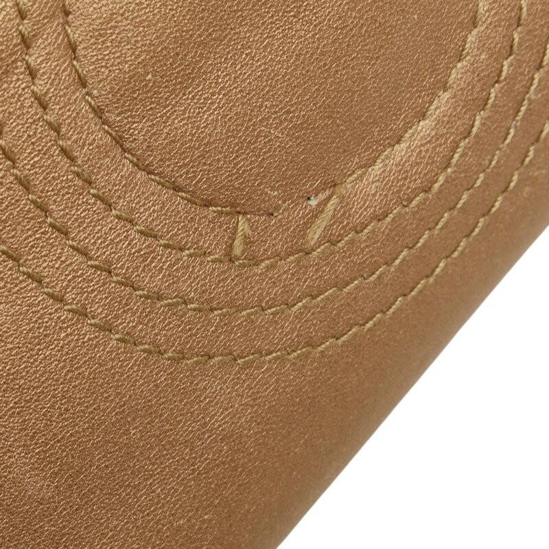 LOEWE Hand Shoulder Bag Tote Purse 2way Aire Anagram Leather Gold Authentic