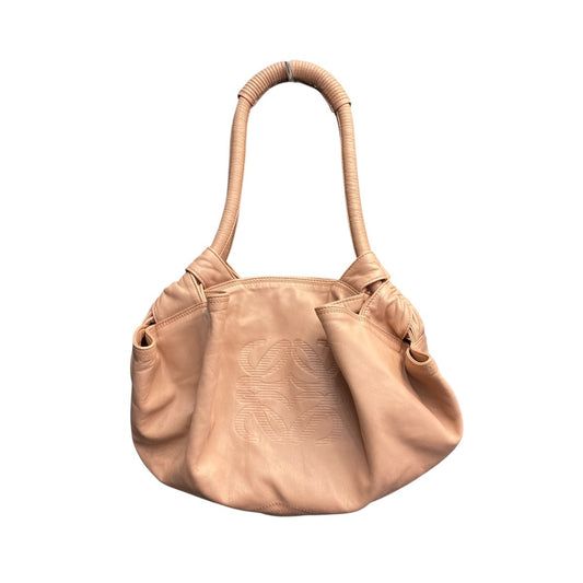 LOEWE Hand Bag Tote Purse Aire Anagram Pink Authentic