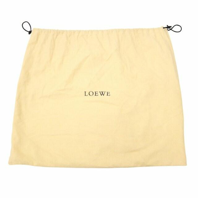 LOEWE Hand Bag Tote Purse Aire Anagram Leather Brown Authentic