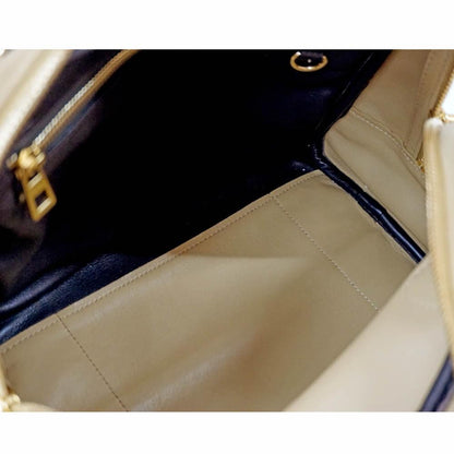 LOEWE Hand Bag Tote Purse Anagram Suede Leather Beige Authentic