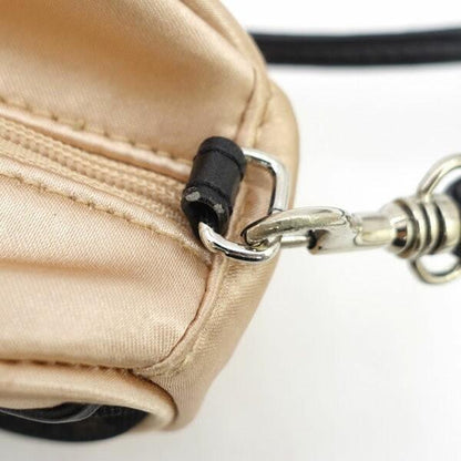 Christian Dior Mini Shoulder Bag Purse Gold Black Authentic