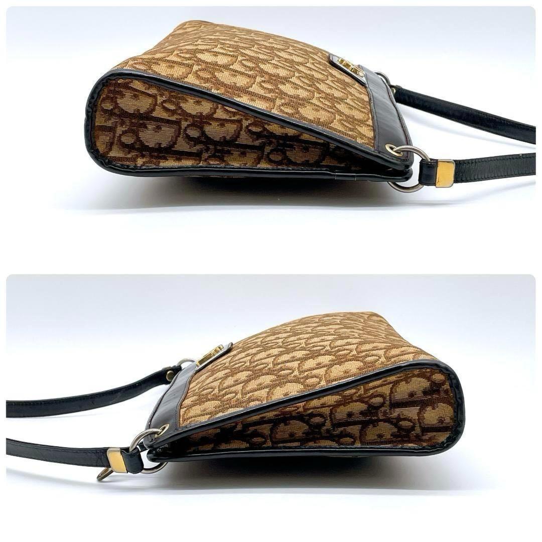 Christian Dior Shoulder Bag Purse Trotter Canvas Leather Authentic