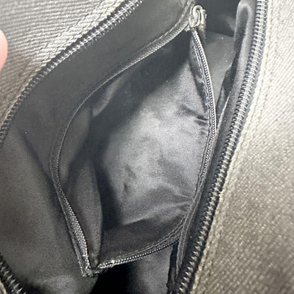 Christian Dior Hand Bag Tote Purse Cannage Leather Black Authentic