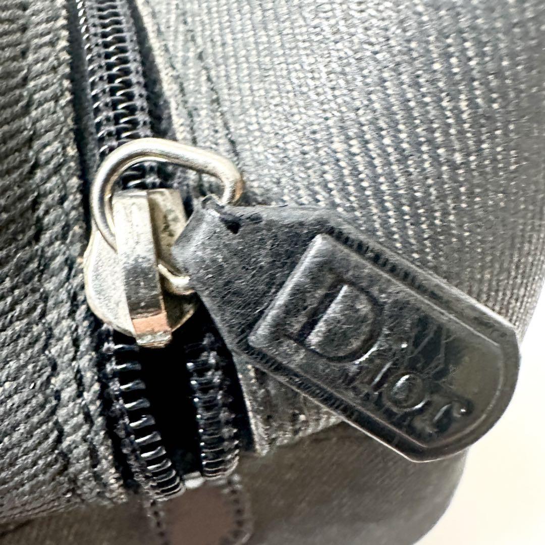 Christian Dior Hand Bag Tote Purse Cannage Leather Black Authentic