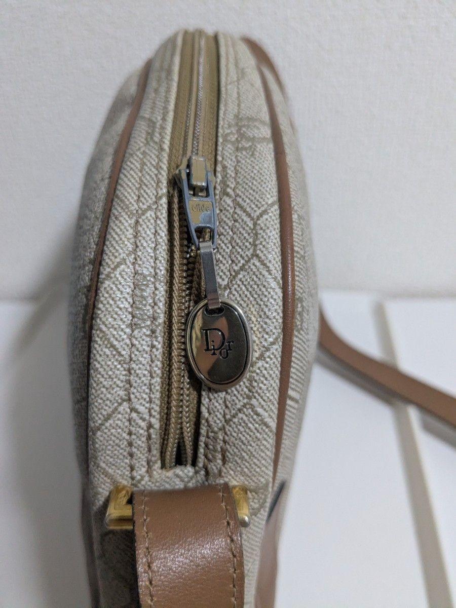 Christian Dior Shoulder Bag Purse Honeycomb Leather Beige Authentic