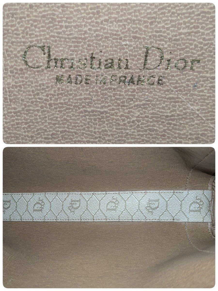 Christian Dior Shoulder Bag Purse Honeycomb Leather Beige Authentic
