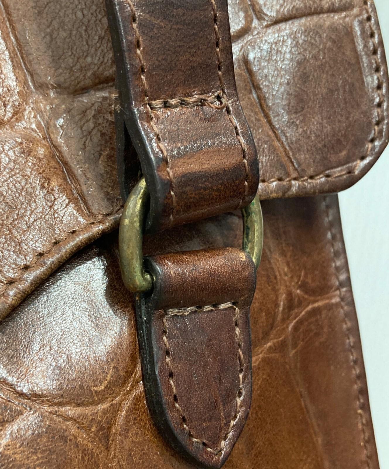 MULBERRY Hand Bag Tote Purse Turn Lock Brown Authentic