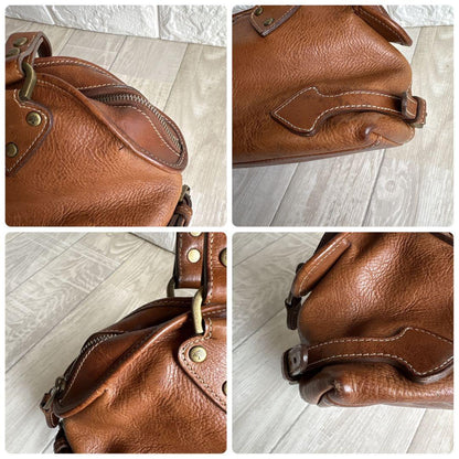 MULBERRY Hand Bag Tote Purse Bayswater Turn Lock Leather Authentic