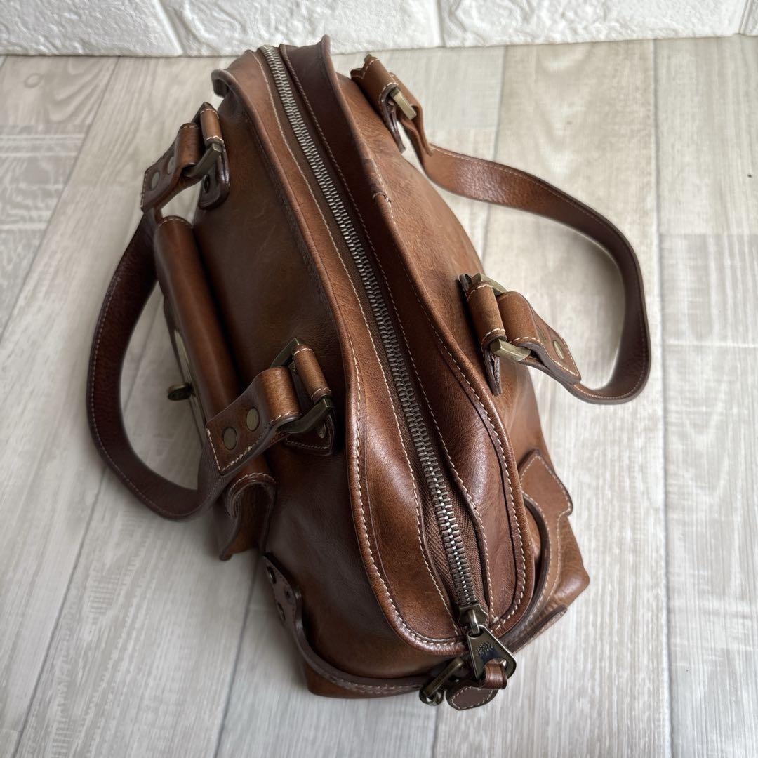 MULBERRY Hand Bag Tote Purse Bayswater Turn Lock Leather Authentic