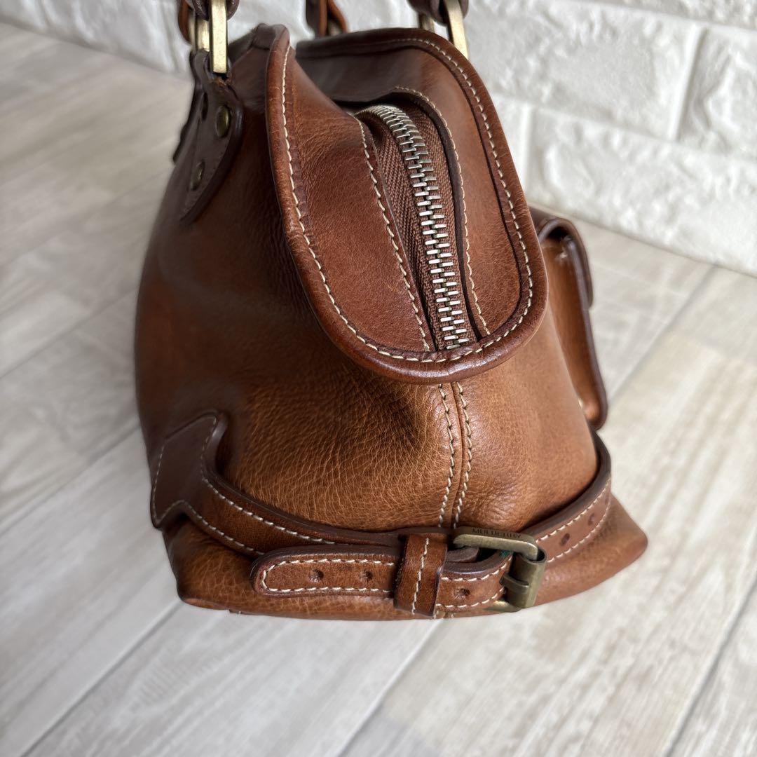 MULBERRY Hand Bag Tote Purse Bayswater Turn Lock Leather Authentic
