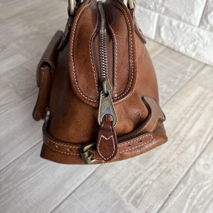 MULBERRY Hand Bag Tote Purse Bayswater Turn Lock Leather Authentic