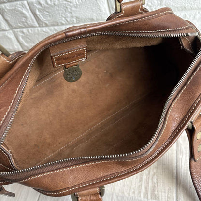 MULBERRY Hand Bag Tote Purse Bayswater Turn Lock Leather Authentic