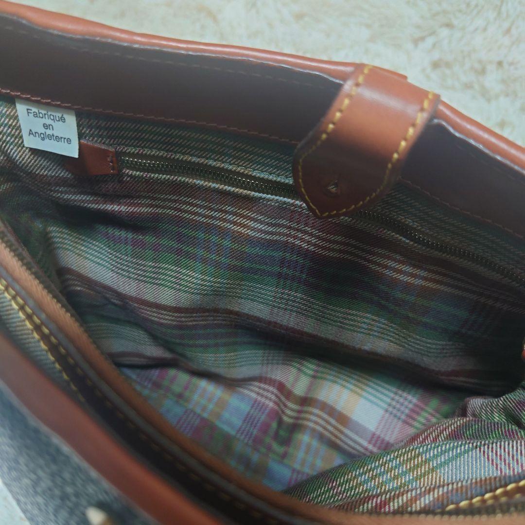 MULBERRY Shoulder Bag Purse Leather Navy Camel Authentic