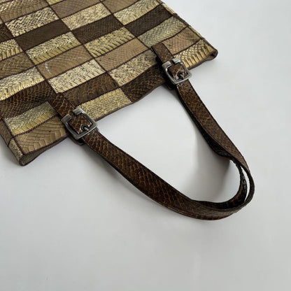 MIU MIU Hand Bag Tote Purse Beige Brown Authentic