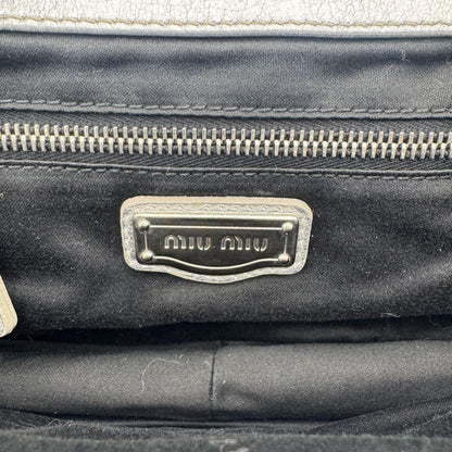 MIU MIU Clutch Bag Second Bag Logo Sequin Authentic