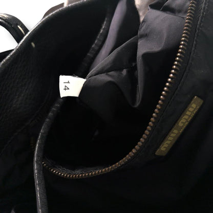 MIU MIU Hand Bag Tote Purse Leather Black Authentic