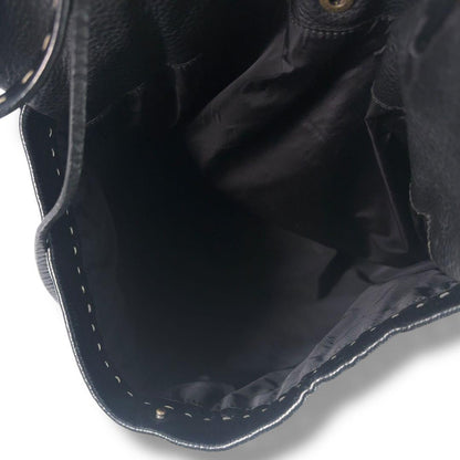 MIU MIU Hand Bag Tote Purse Leather Black Authentic