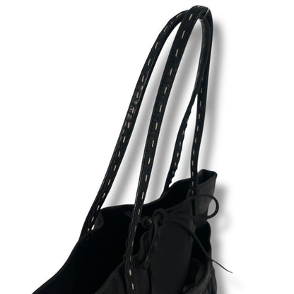 MIU MIU Hand Bag Tote Purse Leather Black Authentic
