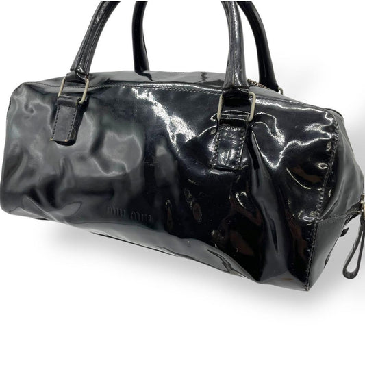 MIU MIU Mini Boston Bag Hand Tote Purse patent Authentic