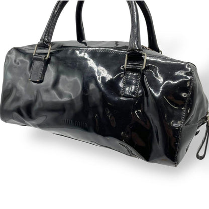 MIU MIU Mini Boston Bag Hand Tote Purse patent Authentic