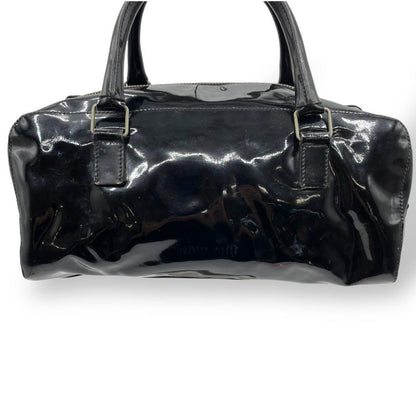 MIU MIU Mini Boston Bag Hand Tote Purse patent Authentic