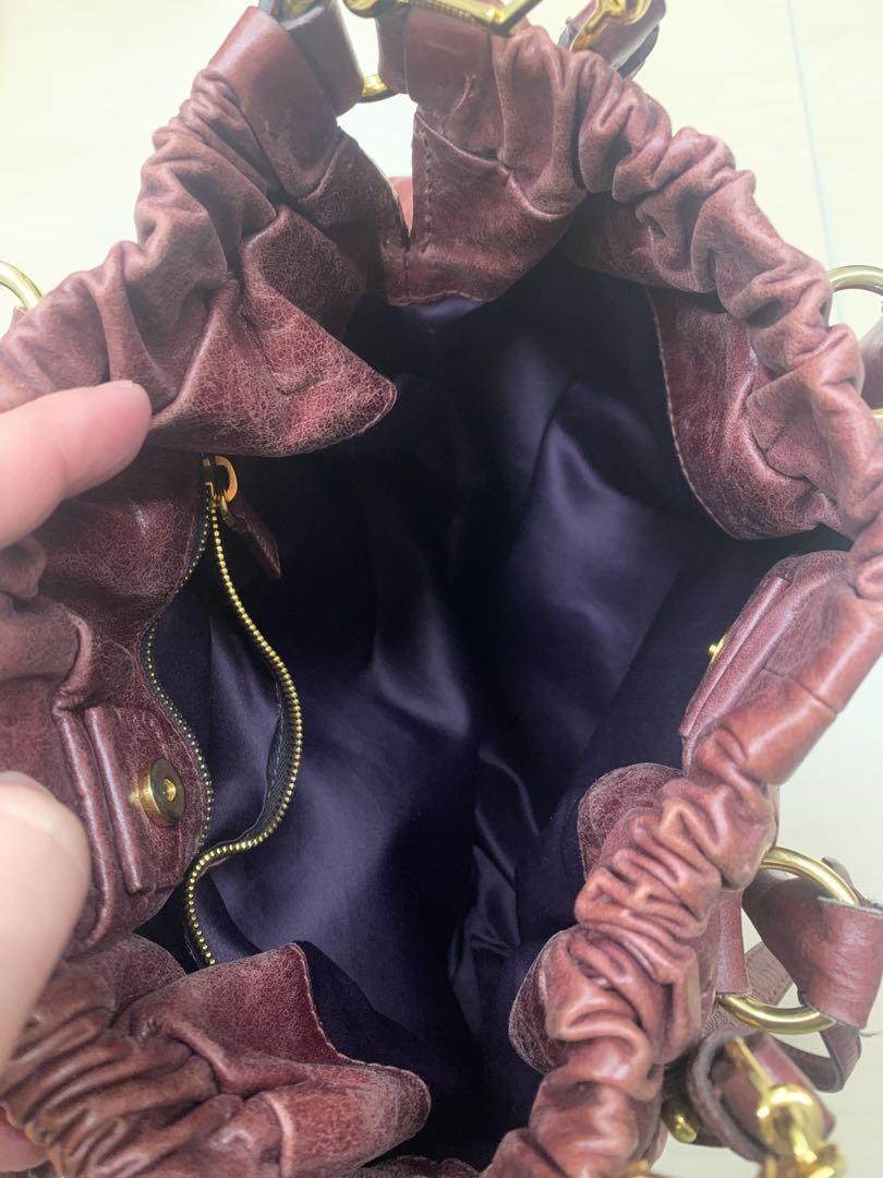 MIU MIU Shoulder Bag Purse 2way Red Purple Authentic