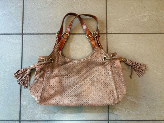 MIU MIU Hand Shoulder Bag Tote Purse Suede Authentic
