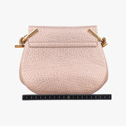 Chloe Shoulder Bag Purse Drew Leather Pink Authentic