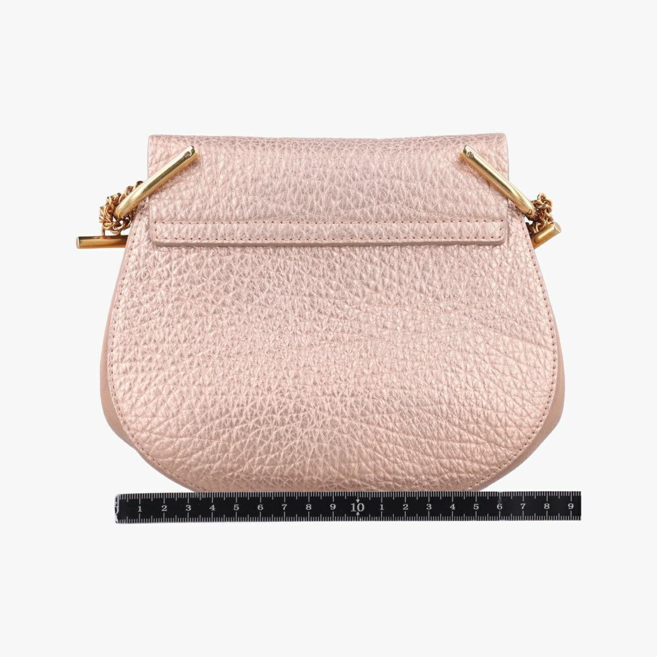 Chloe Shoulder Bag Purse Drew Leather Pink Authentic