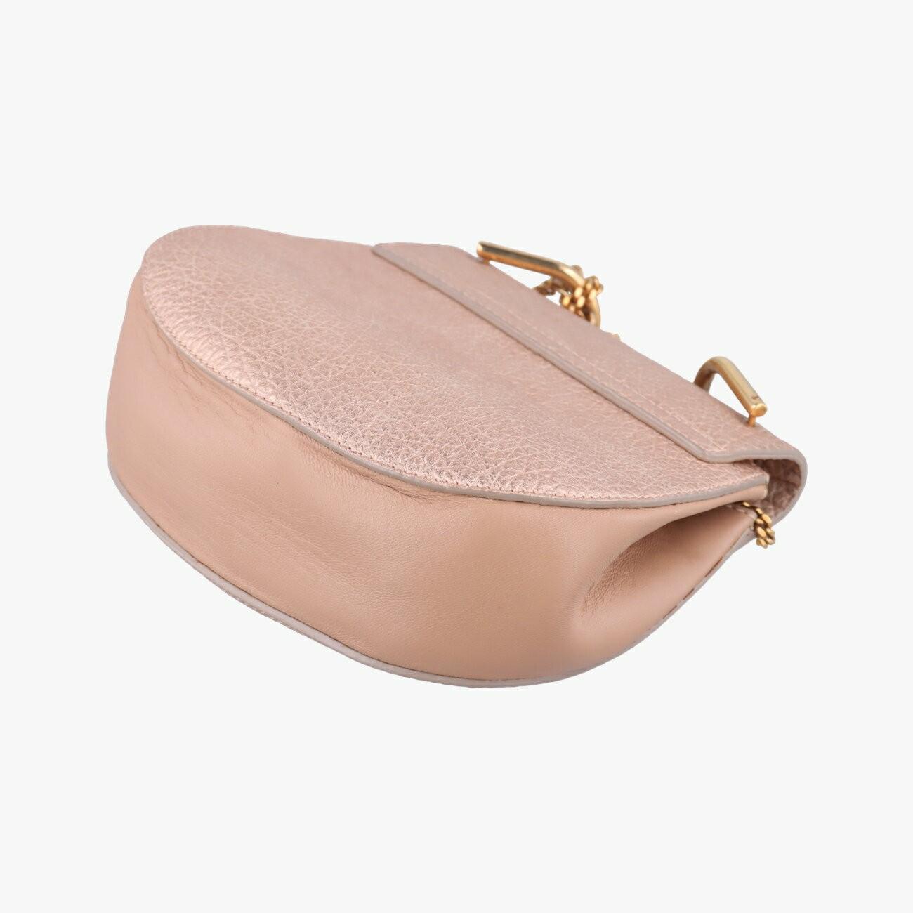 Chloe Shoulder Bag Purse Drew Leather Pink Authentic