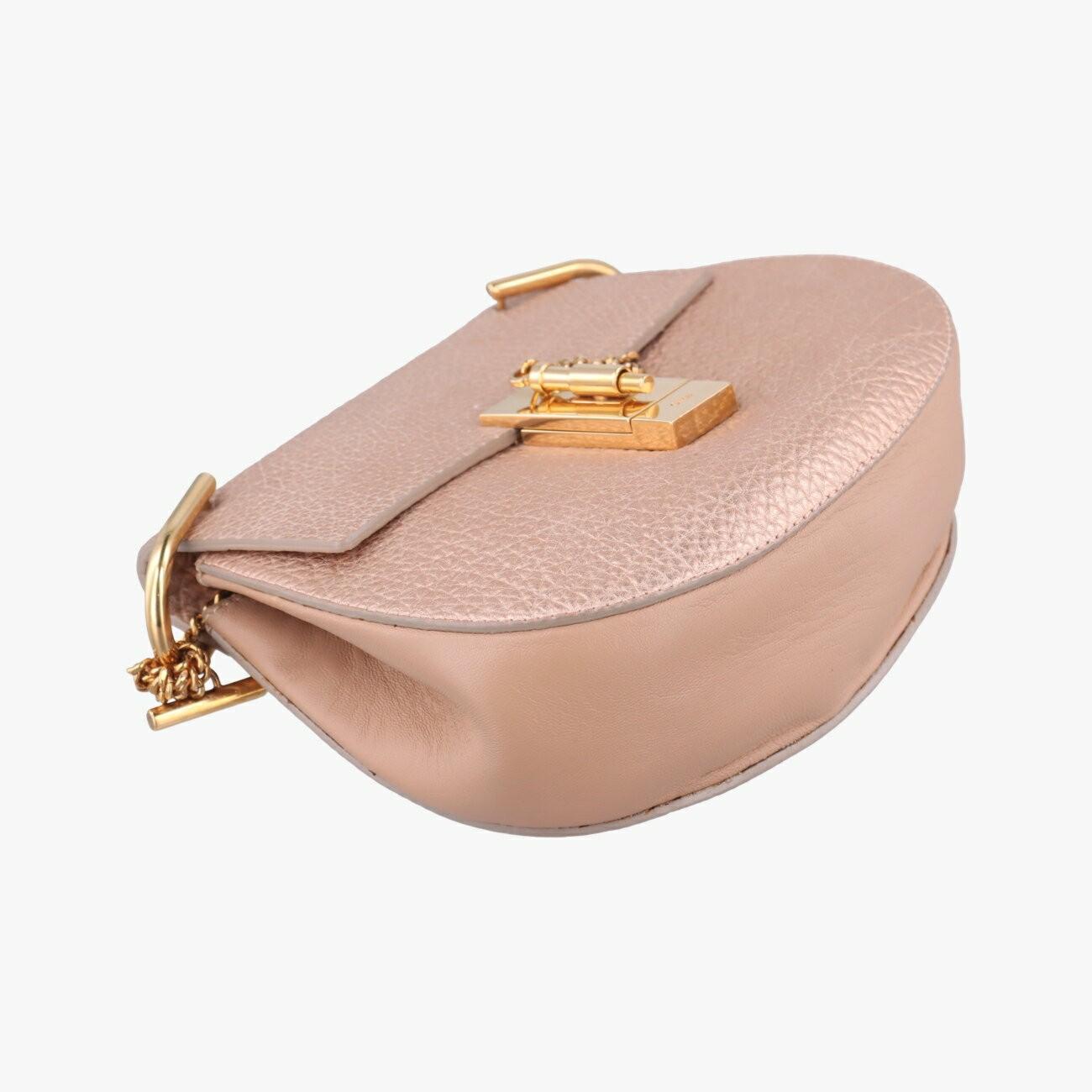 Chloe Shoulder Bag Purse Drew Leather Pink Authentic