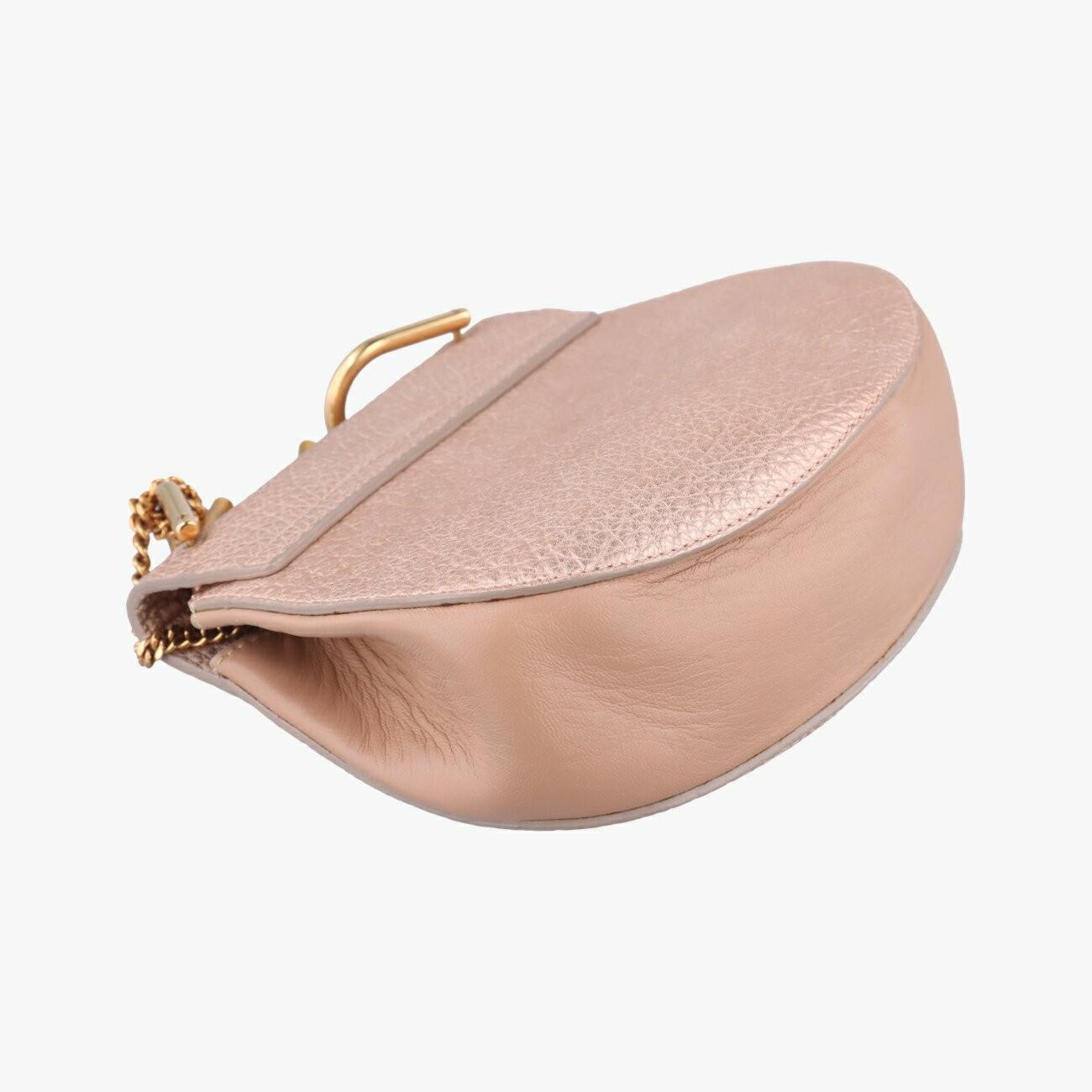 Chloe Shoulder Bag Purse Drew Leather Pink Authentic