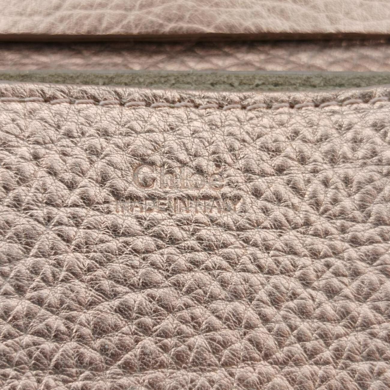 Chloe Shoulder Bag Purse Drew Leather Pink Authentic