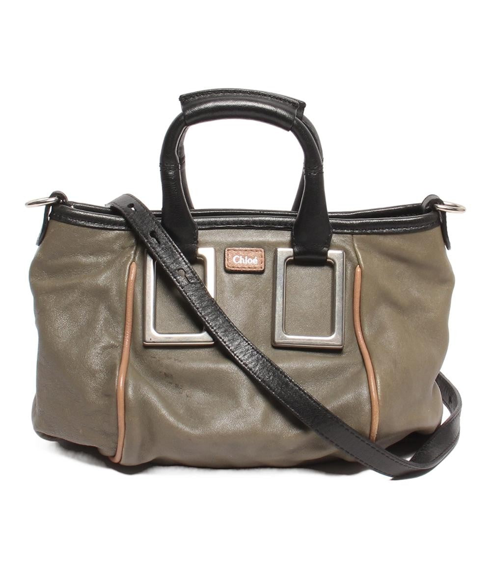 Chloe Hand Shoulder Bag Tote Purse 2way Ethel Gray Authentic