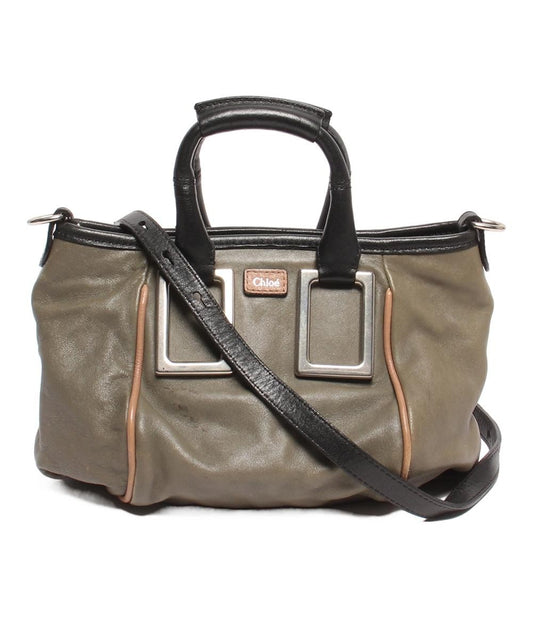 Chloe Hand Shoulder Bag Tote Purse 2way Ethel Gray Authentic