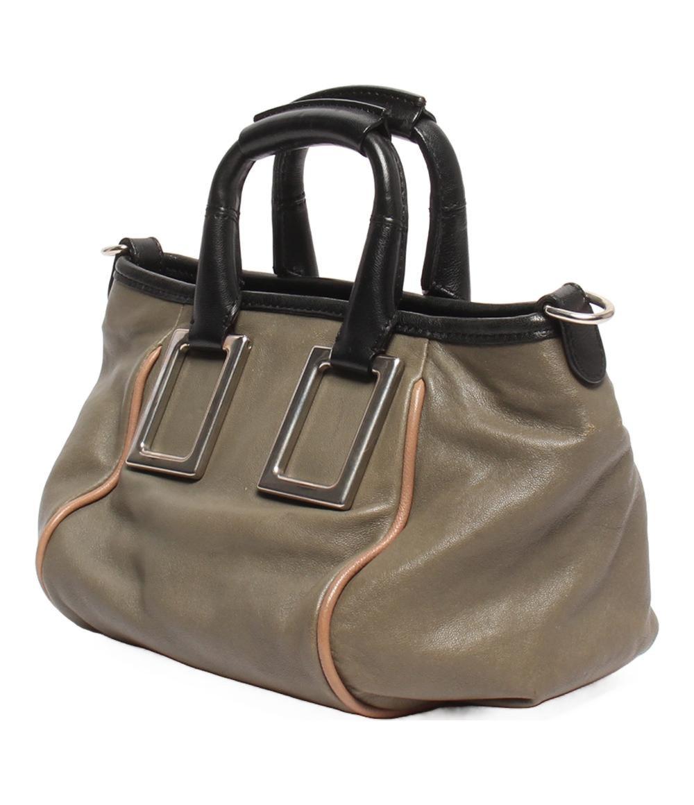 Chloe Hand Shoulder Bag Tote Purse 2way Ethel Gray Authentic