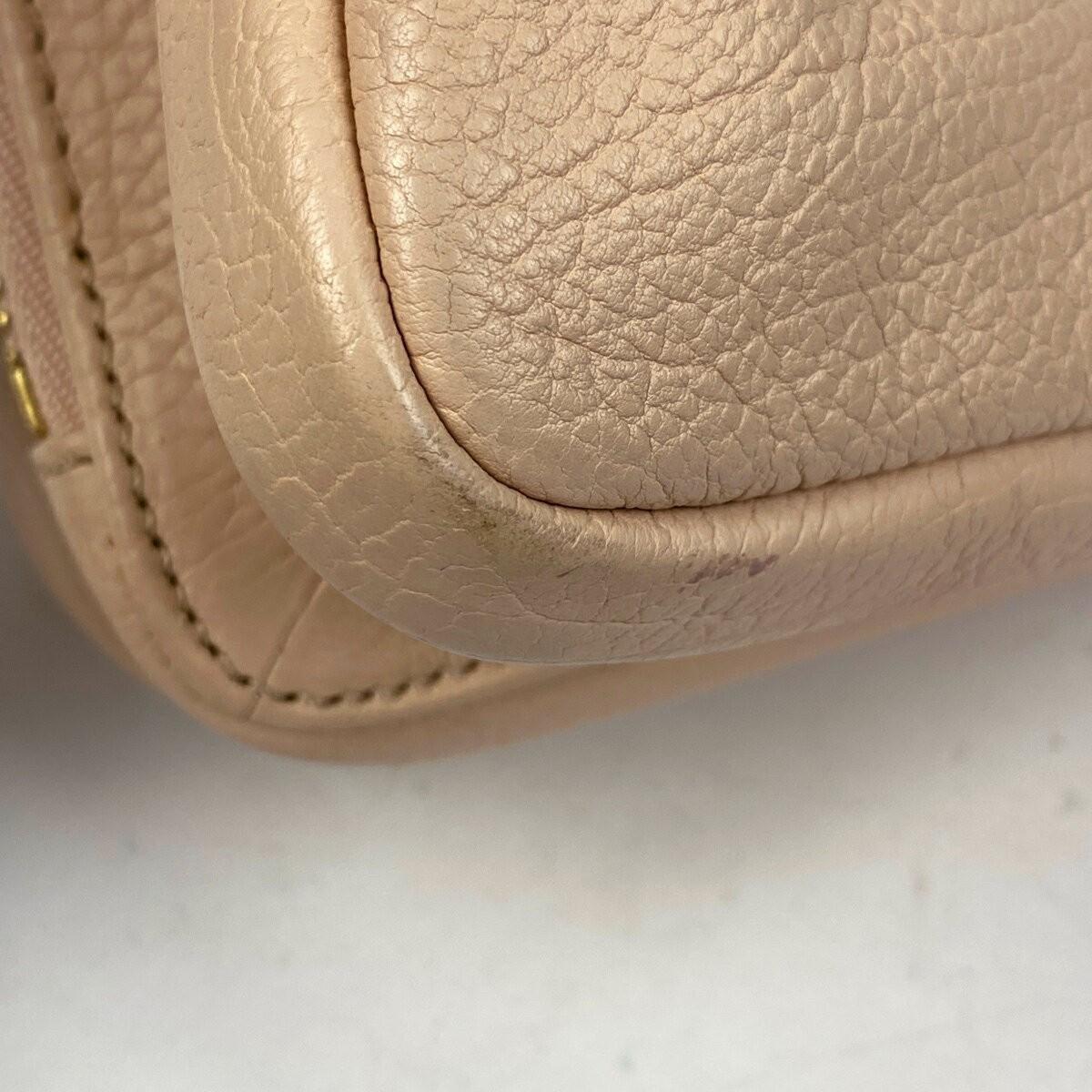 Chloe Shoulder Bag Purse Chain Leather Pink Authentic