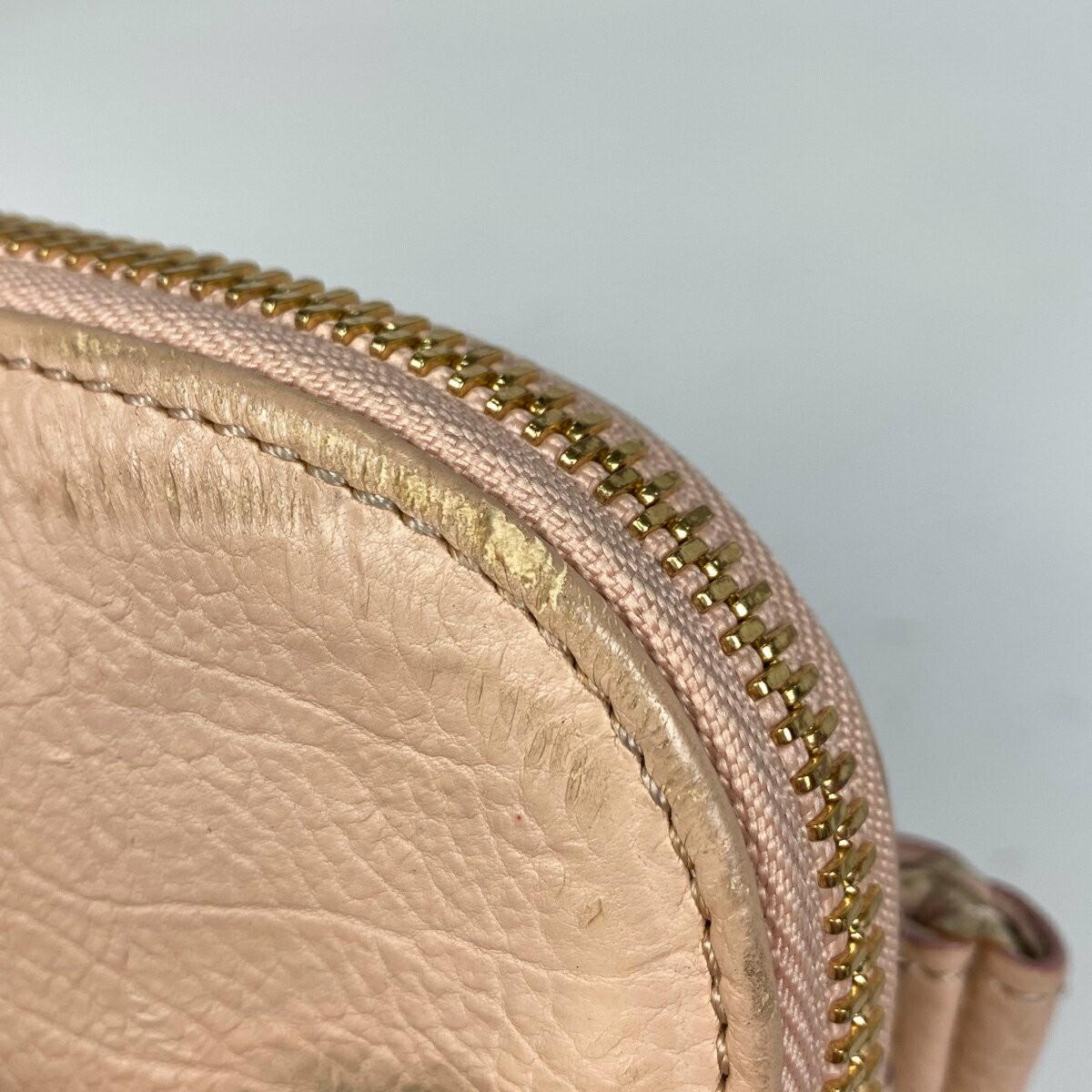 Chloe Shoulder Bag Purse Chain Leather Pink Authentic