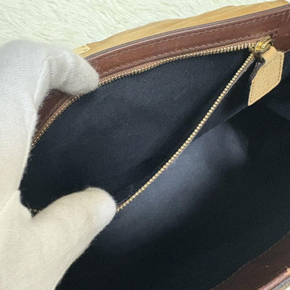 Chloe Hand Shoulder Bag Tote Purse 2way Leather Camel Brown Authentic